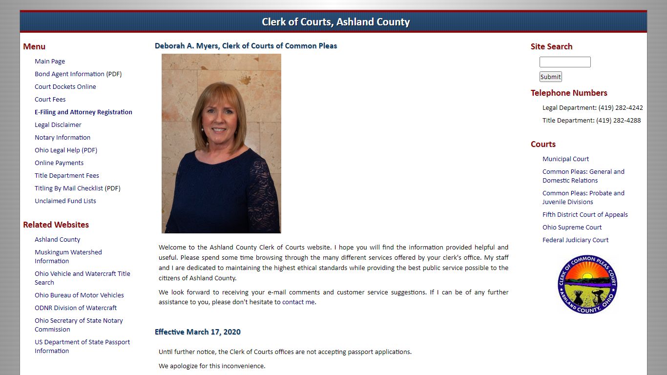 Ashland County Clerk of Courts