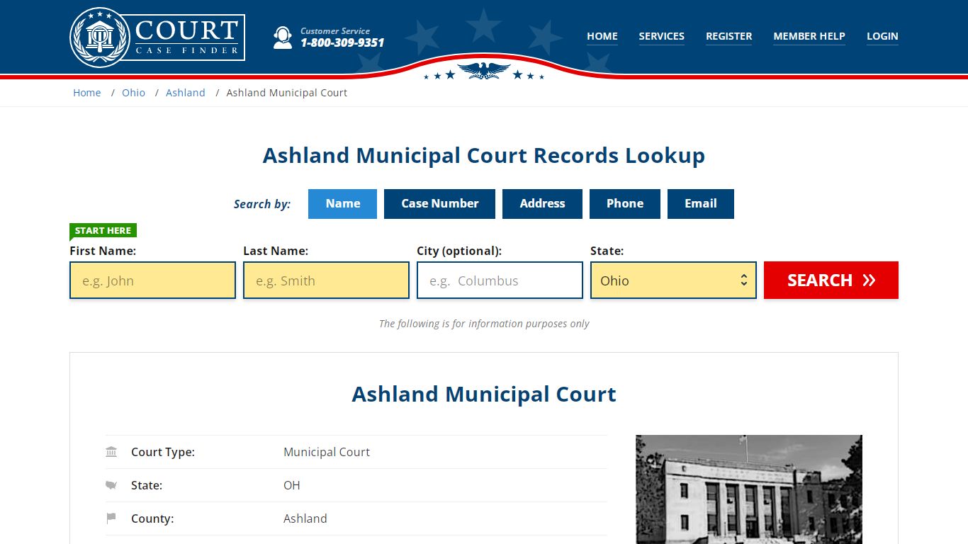 Ashland Municipal Court Records Lookup - CourtCaseFinder.com
